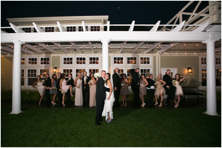 Beach Club Wedding Photographer - Tavern on the Bay Wedding Portraits in the Rain