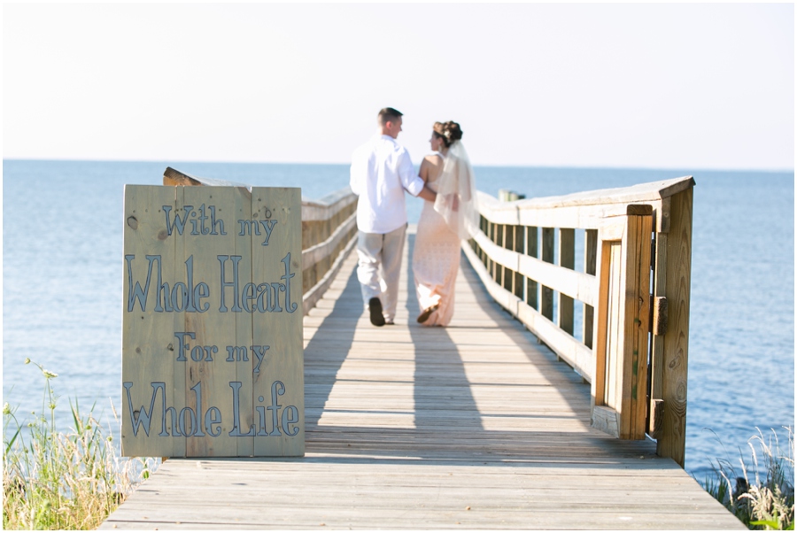 Chester River Wedding Photographer - Eastern Shore Wedding Love Portrait - With My Whole Heart for my While Life Sign