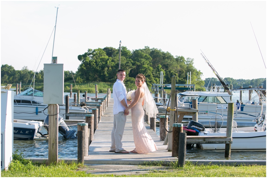 Chester MD Wedding Photographer - Crab Alley Marina Wedding Love Portrait