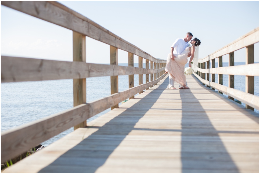 Chester River Wedding Photographer - Pier Wedding Love Portrait