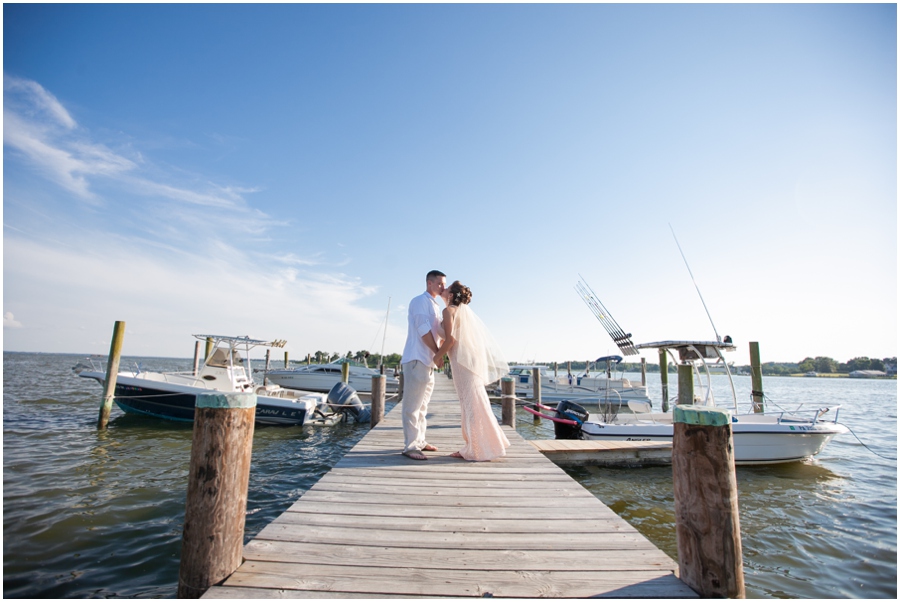 Chester MD Wedding Photographer - Crab Alley Marina Wedding Ceremony Exit