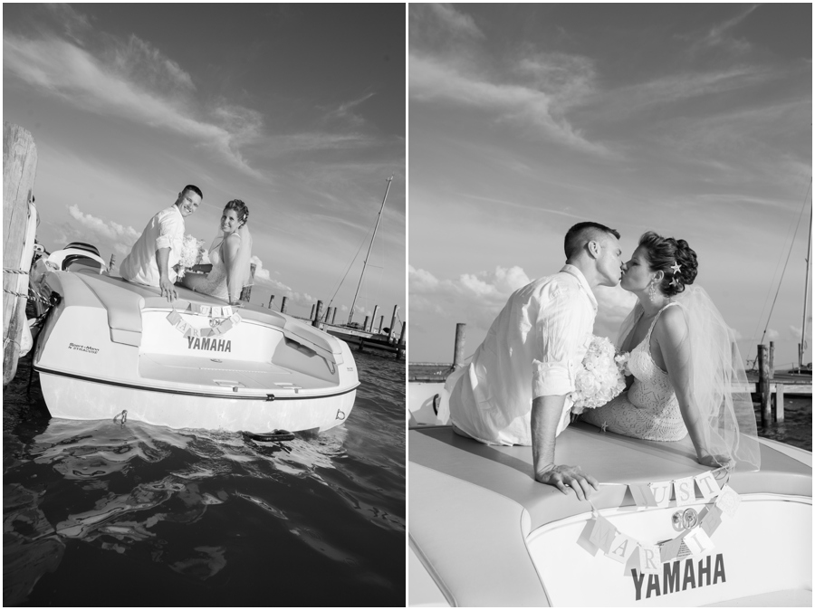 Chester MD Wedding Photographer - Crab Alley Marina Wedding Ceremony Exit