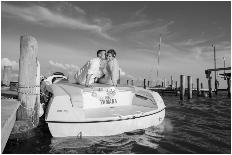 Chester MD Wedding Photographer - Crab Alley Marina Wedding Ceremony Exit