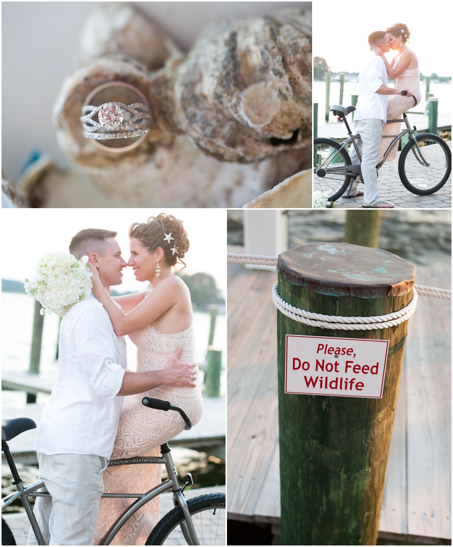 Kent Island Wedding Photographer - Sunset bike love portrait - Eastern Shore Wedding Photograph