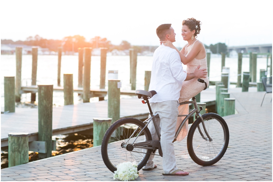 Kent Island Wedding Photographer - Sunset bike love portrait - Eastern Shore Wedding Photograph