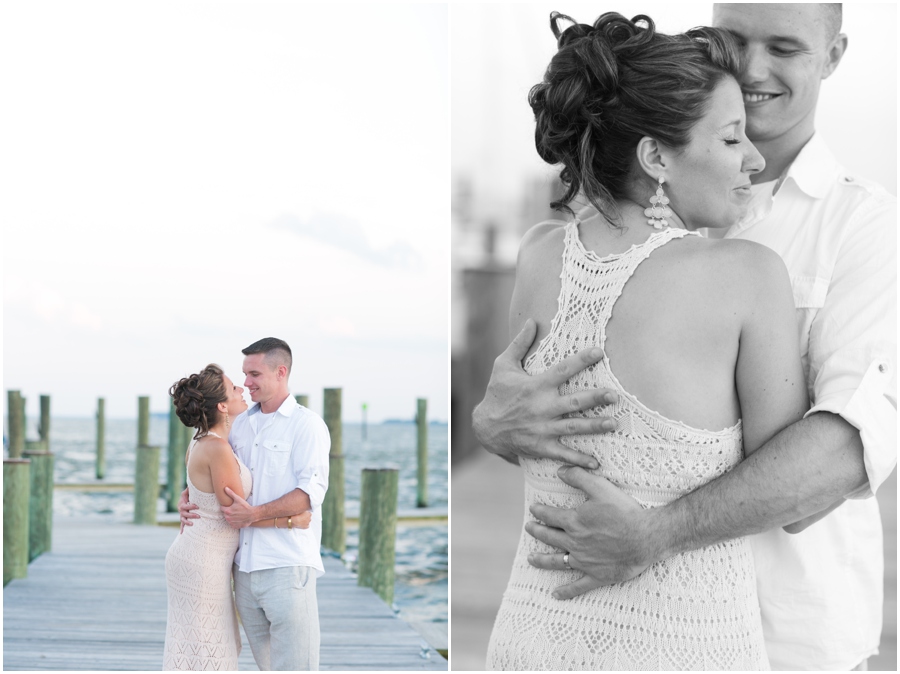 Kent Island Wedding Photographer - Sunset Eastern Shore Pier Wedding Love Portrait