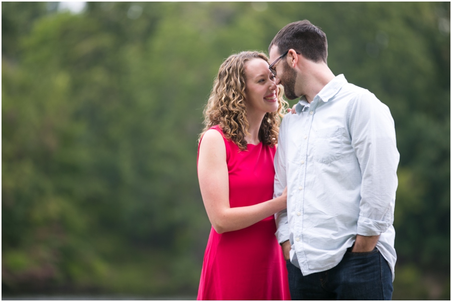 Centennial Lake Engagement Photographer - Banana Republic Engagement dress - Ellicott City Engagement Photographer