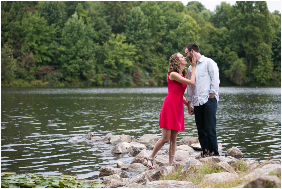 Centennial Lake Engagement Photographer - Banana Republic Engagement dress - Ellicott City Engagement Photographer