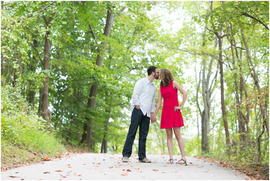 Centennial Trail Engagement Photographer - Banana Republic Engagement dress - Ellicott City Engagement Photographer