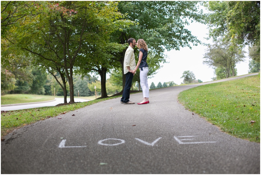 Centennial Park Lake Engagement Photographer - Chalk Love - winding trail