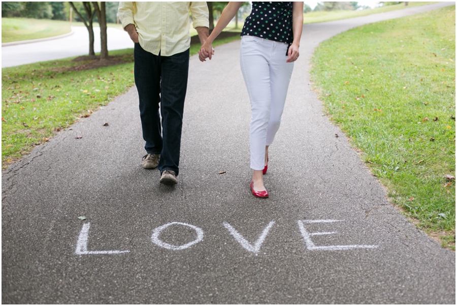 Centennial Park Lake Engagement Photographer - Chalk Love - winding trail