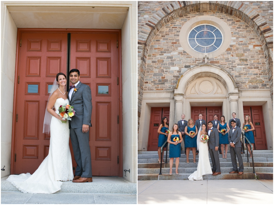 Baltimore Wedding Photographer - St. Piux X Church Wedding Party - Lemon and Lime Event Design