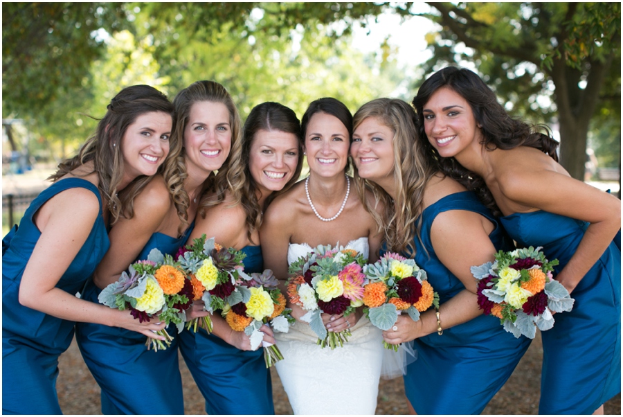 Baltimore Wedding Photographer - Federal Hill Bridesmaids - Local Color Flowers