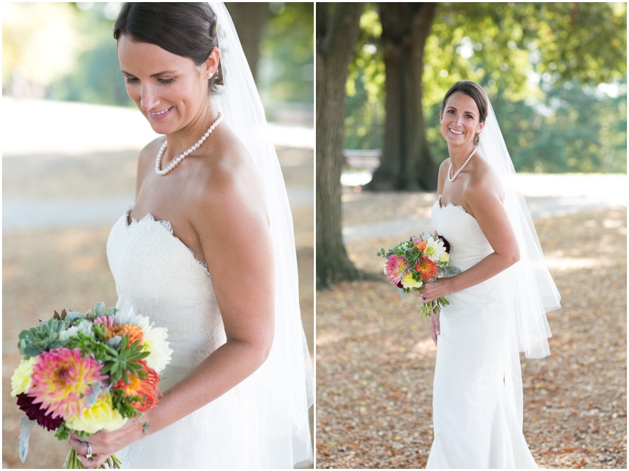 Baltimore Wedding Photographer - Federal Hill Bridal Portrait - Local Color Flowers