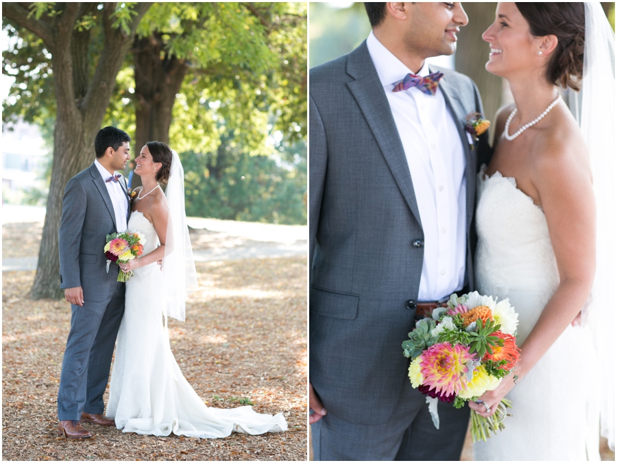 Baltimore Wedding Photographer - Federal Hill Wedding Couple Portrait - Lemon and Lime Event Design