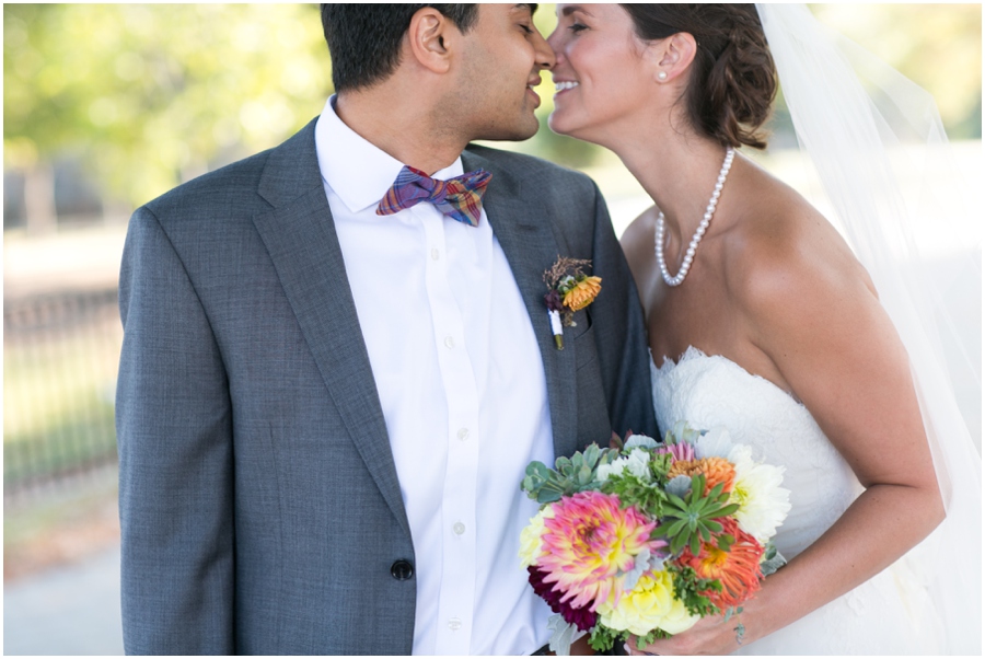 Baltimore Wedding Photographer - Federal Hill Wedding Couple Portrait - Local Color Flowers