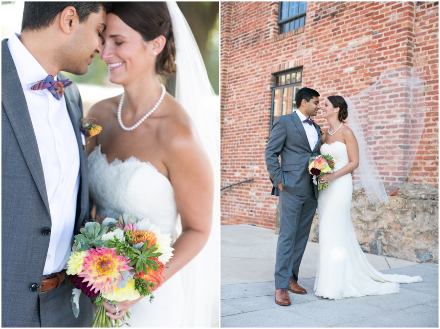 American Visionary Arts Museum Wedding Photographer - Love Portrait - Local Color Flowers