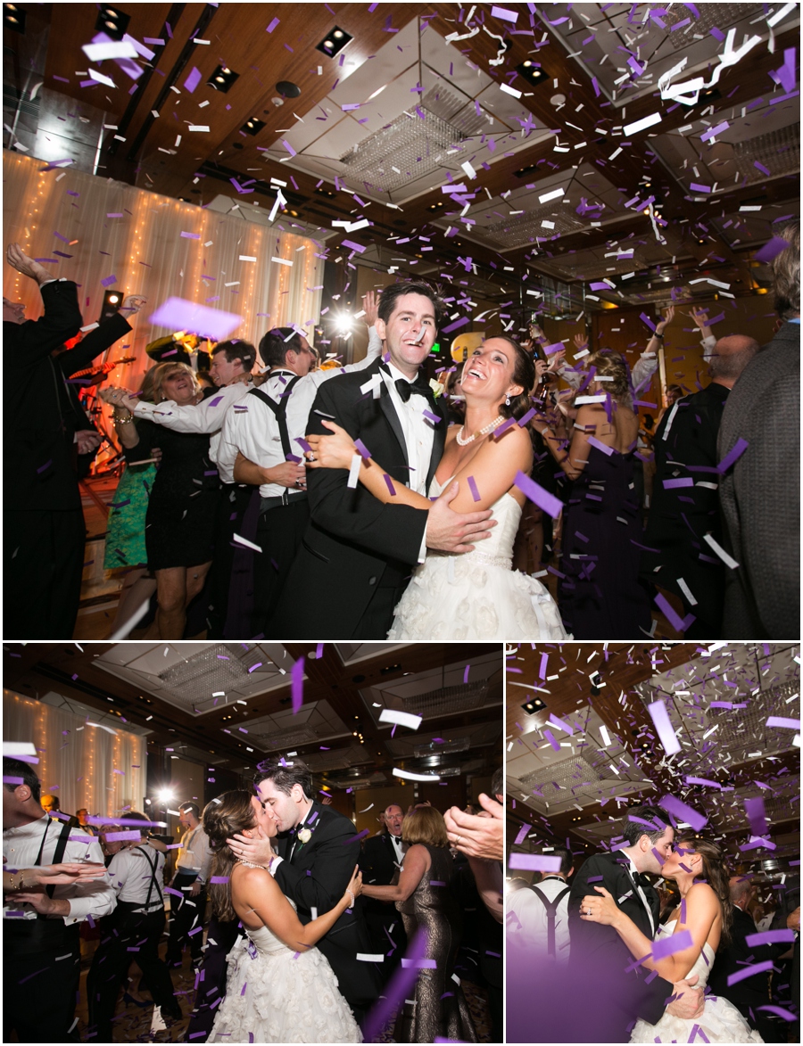 Four Seasons Reception Photographer - Elizabeth Bailey Weddings - Purple Wedding Confetti Canon