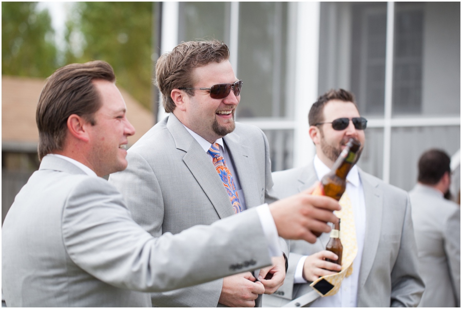 Cover Point Lighthouse Groomsmen - Solomon's Island Wedding Photographer