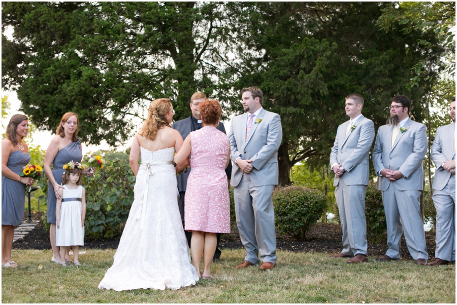 Solomon's Island Wedding Photographer - Rustic outdoor wedding ceremony