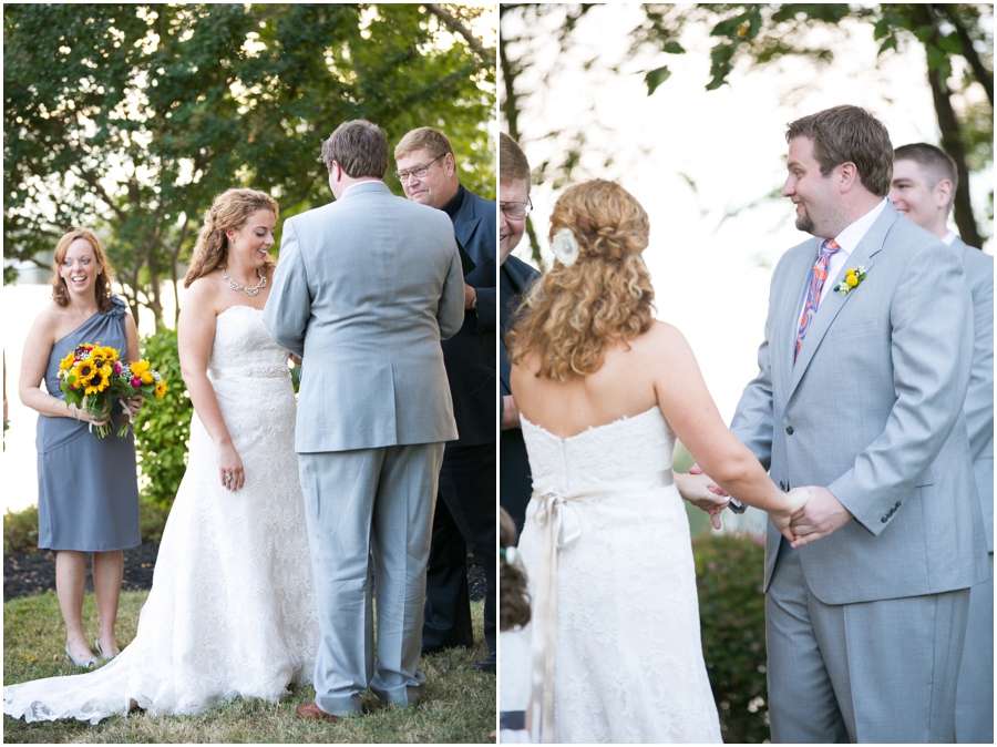 Solomon's Island Wedding Photographer - Rustic outdoor wedding ceremony