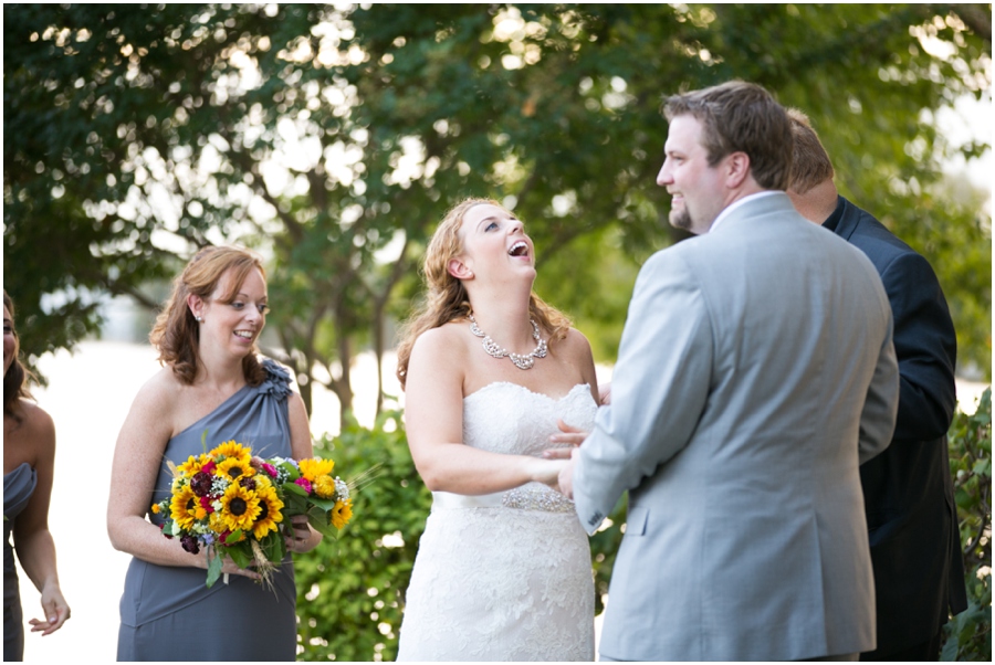 Solomon's Island Wedding Photographer - Rustic outdoor wedding ceremony