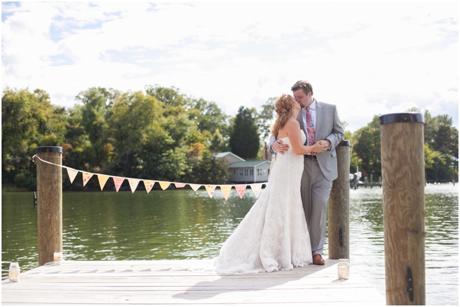 Solomon's Island Wedding Photographer - Rustic outdoor wedding first look