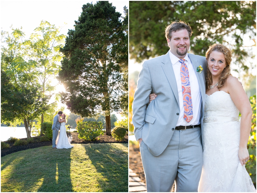 Rustic Solomon's Island Wedding Photographer - Sunset Love Portrait