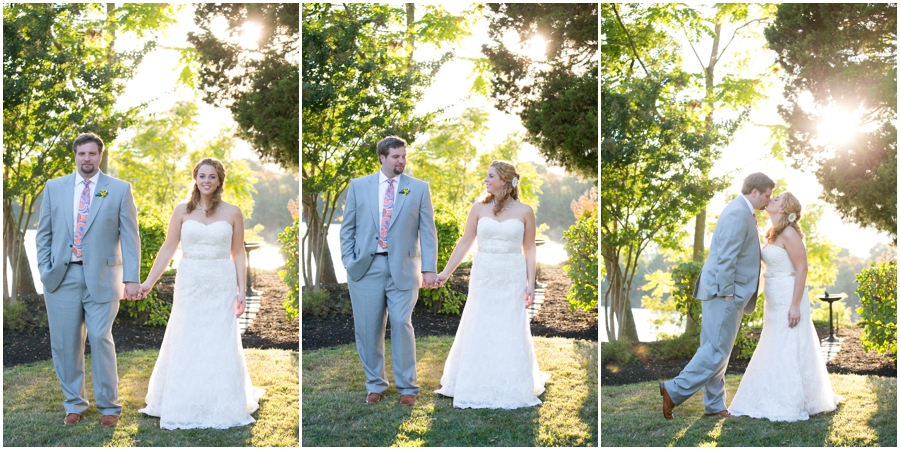 Rustic Solomon's Island Wedding Photographer - Sunset Wedding Couple Portrait