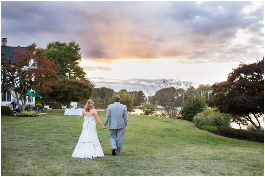 Solomon's Island Wedding Photographer - Sunset Wedding Couple Portrait