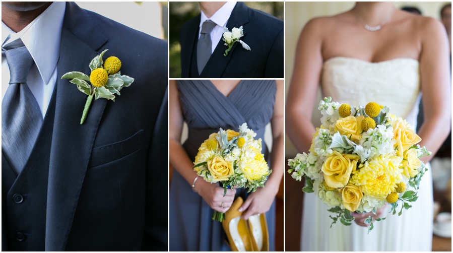 Yellow Details - Sandi's Flower Shop - Beach Club Wedding Details