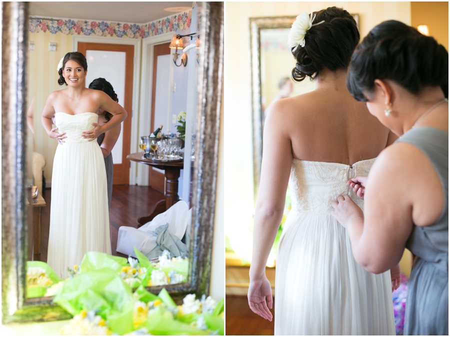 Yellow Details - Sandi's Flower Shop - Beach Club Wedding Getting Ready