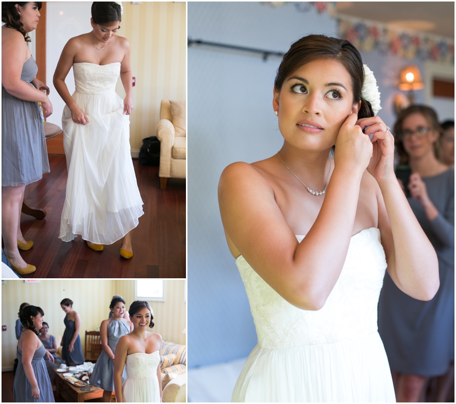 Yellow Details - Sandi's Flower Shop - Beach Club Wedding Getting Ready