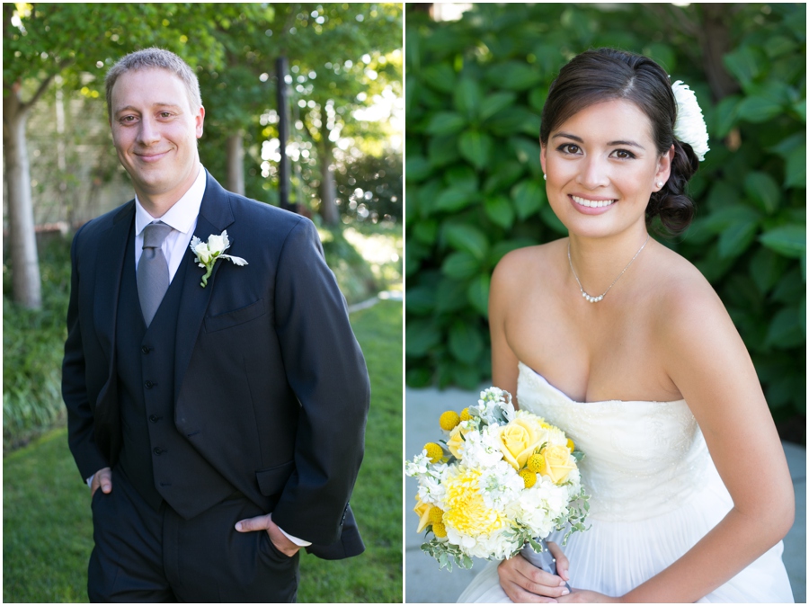 Yellow Details - Sandi's Flower Shop - Beach Club Wedding Portrait