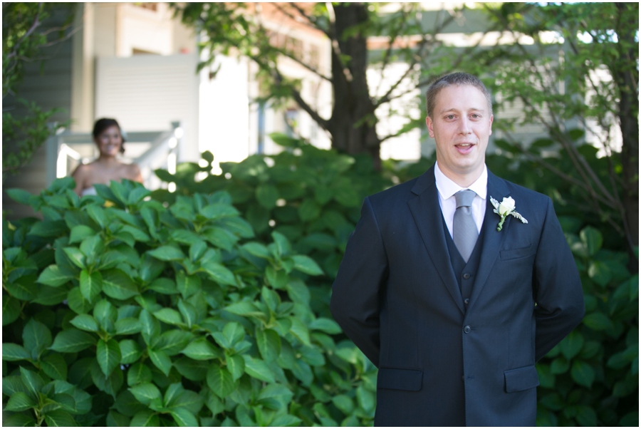 Chesapeake Bay Beach Club First Look - Eastern Shore Wedding Photographer