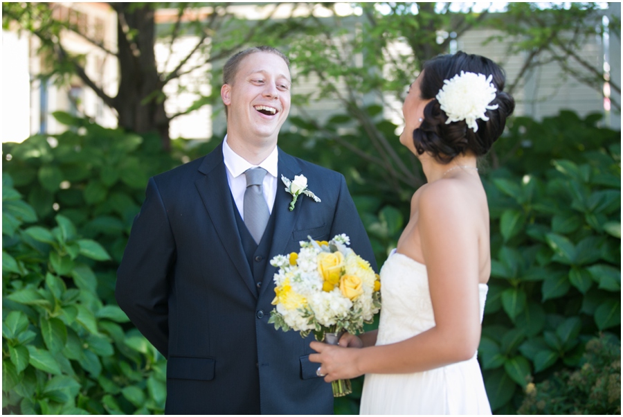 Chesapeake Bay Beach Club First Look - Eastern Shore Wedding Photographer