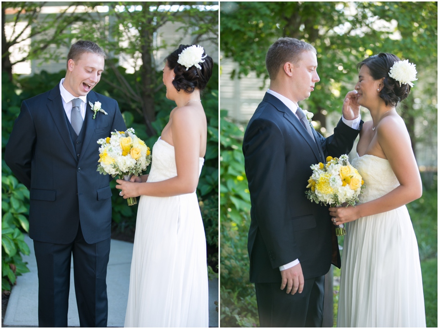 Chesapeake Bay Beach Club First Look - Eastern Shore Wedding Photographer