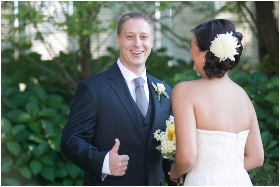 Chesapeake Bay Beach Club First Look - Eastern Shore Wedding Photographer