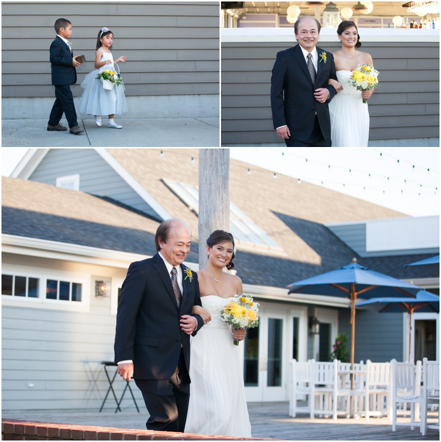 Chesapeake Bay Beach Club outdoor Ceremony - Waterfront wedding Ceremony