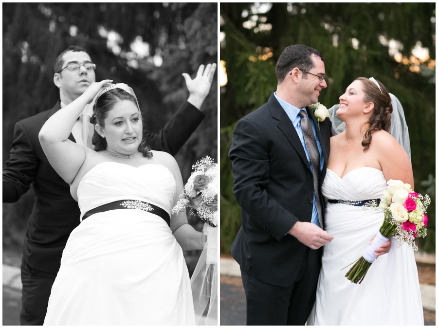 Hunt Valley Wedding First Look - Winter Wedding Photography