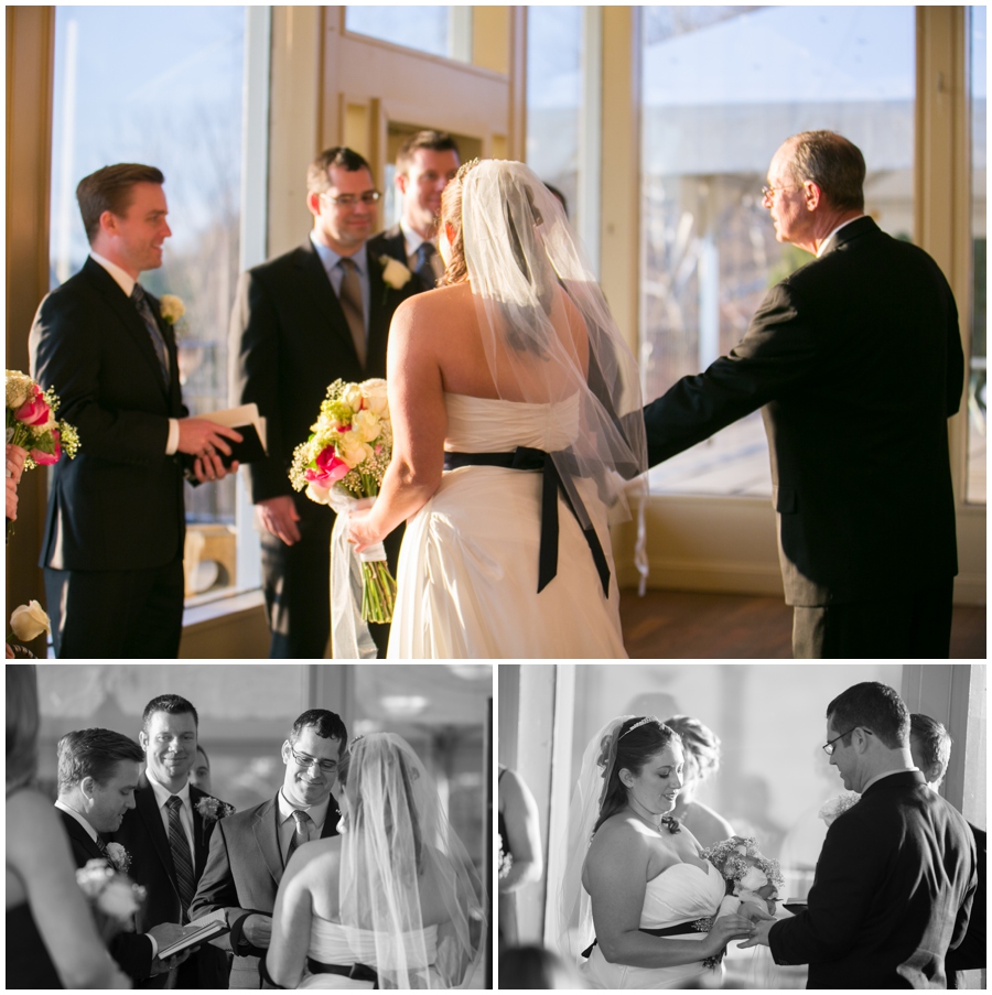 Hunt Valley Golf Club Wedding Ceremony - Winter Wedding Photography