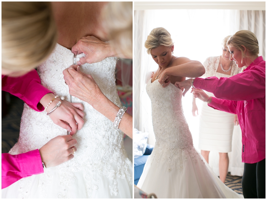 Annapolis Marriott Getting Ready - Martina Liana bridal gown