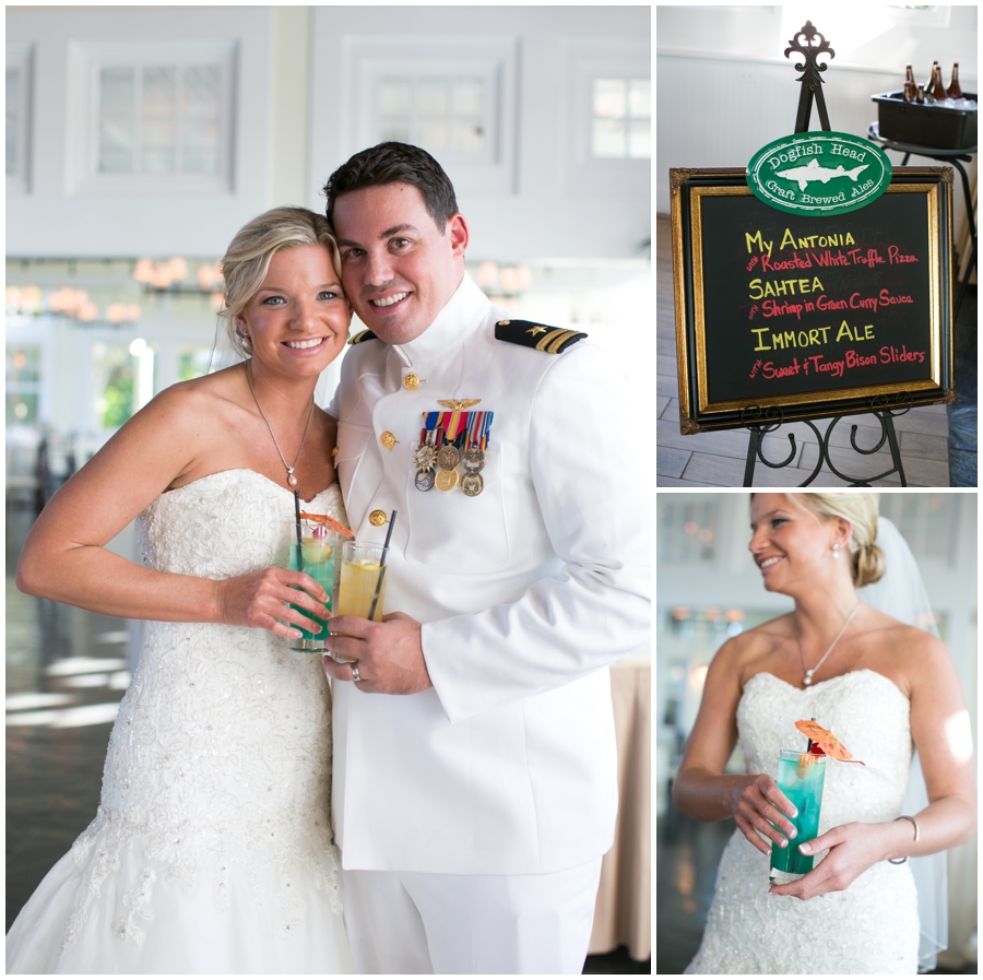 Chesapeake Bay Beach Club Military Wedding Photographer - Fall waterfront wedding details