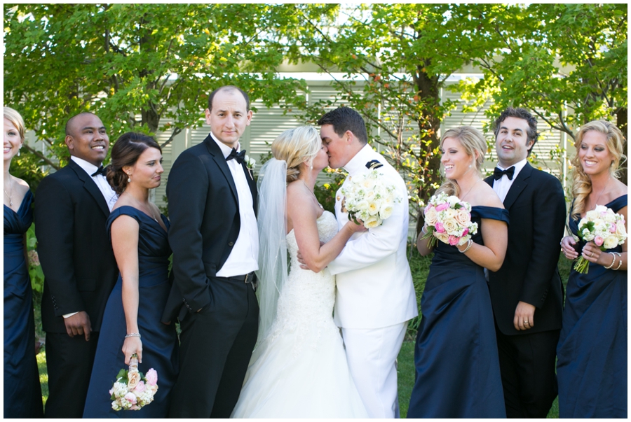 Chesapeake Bay Beach Club Wedding Party Photographer - Waterfront Wedding venue