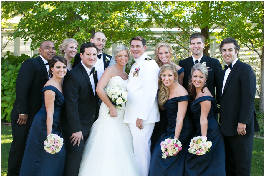 Chesapeake Bay Beach Club Wedding Party Photographer - Waterfront Wedding venue