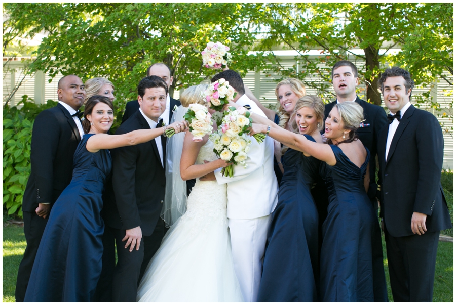 Chesapeake Bay Beach Club Wedding Party Photographer - Crimson and Clover Floral Designs