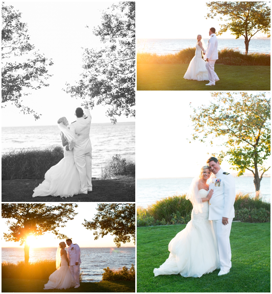 Chesapeake Bay Beach Club Military Wedding Photographer - Beach Wedding Love Portrait