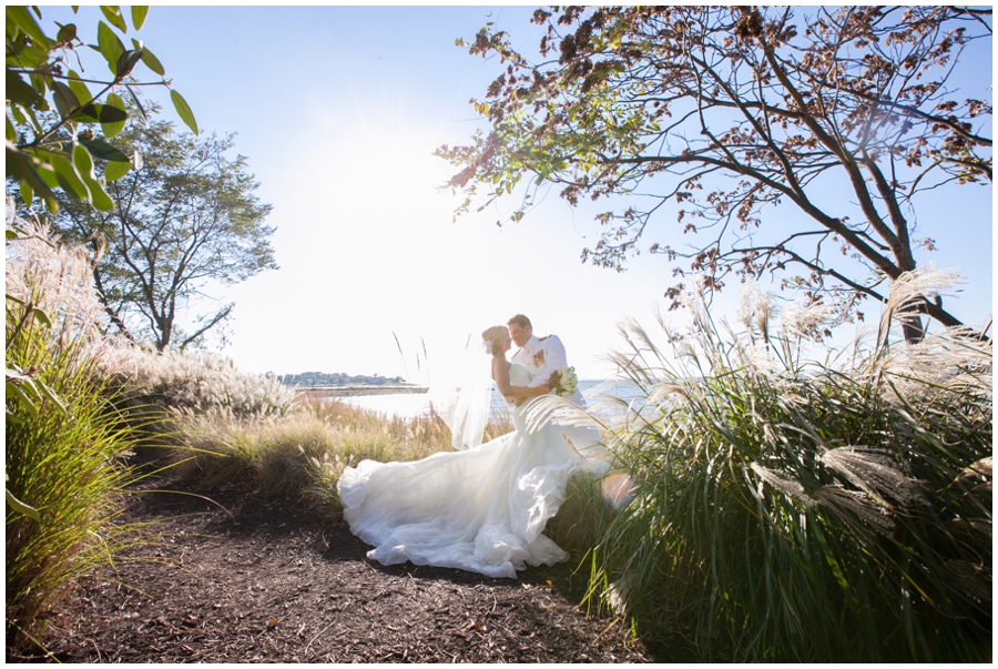 Chesapeake Bay Beach Club Military Wedding Photographer - Beach Wedding Love Portrait