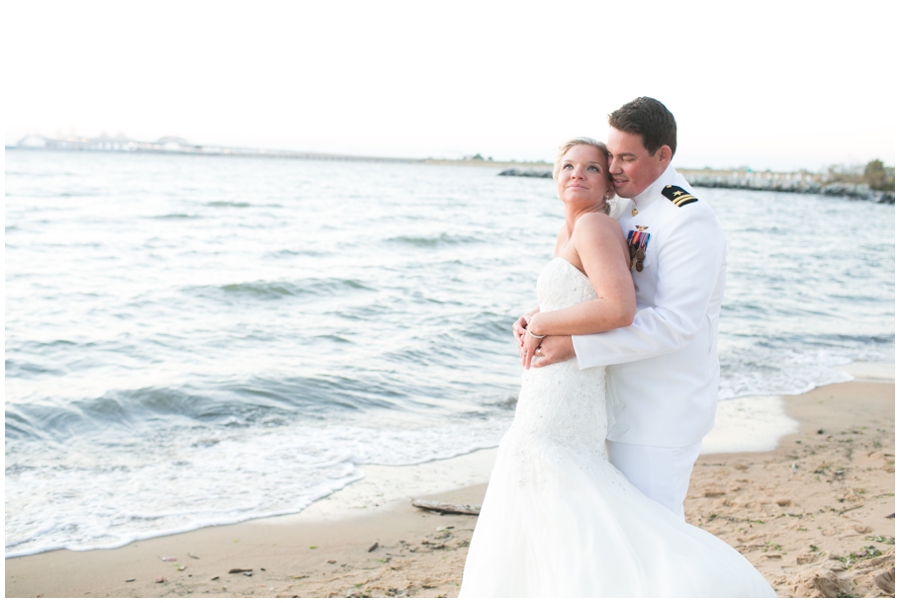 Chesapeake Bay Beach Club Wedding Photographer - Sunset Beach Love Portrait