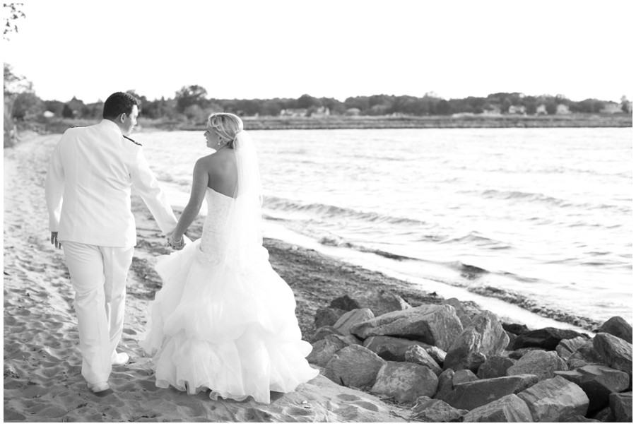 Chesapeake Bay Beach Club Wedding Photographer - Sunset Beach Love Portrait